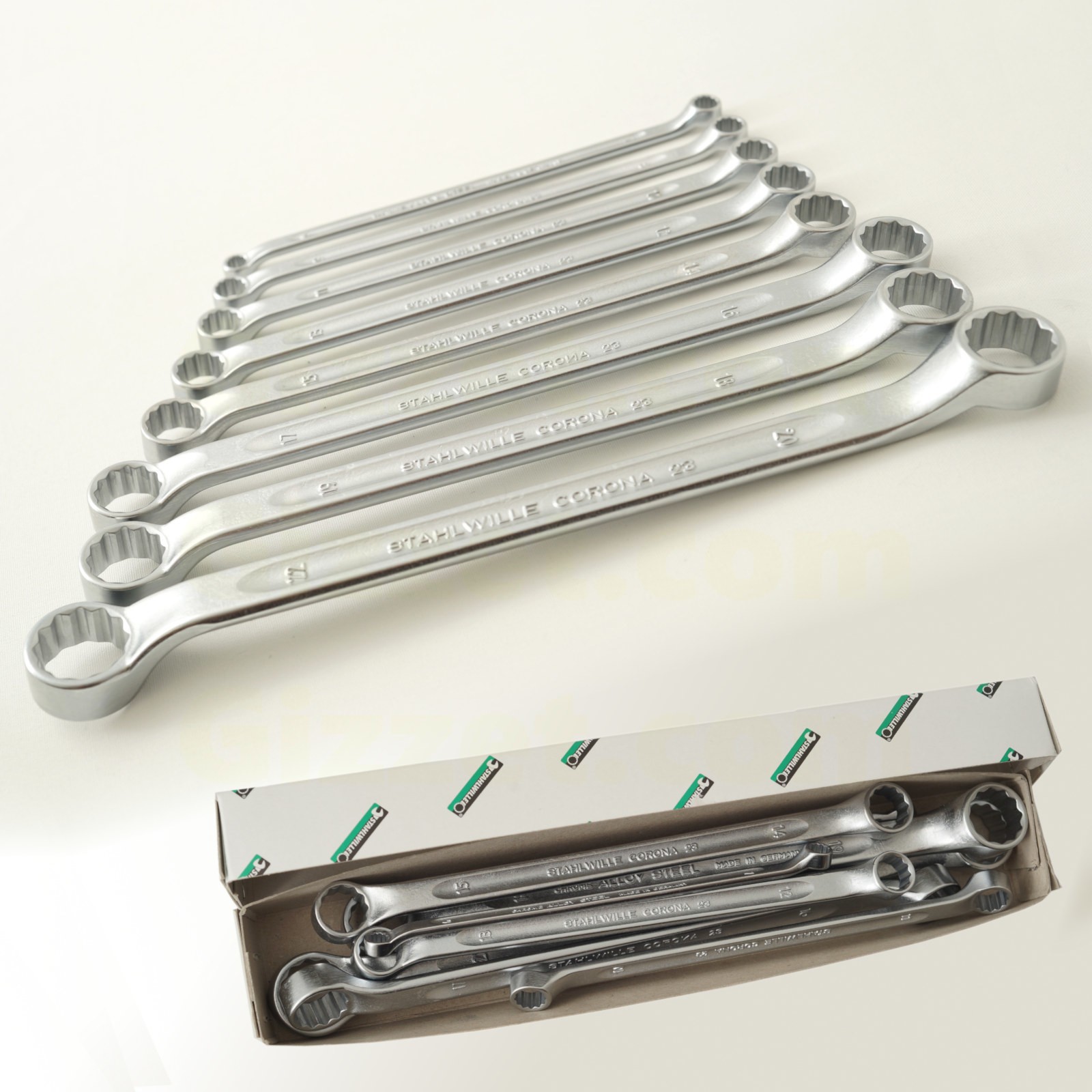 Stahlwille 23/8 double ring line-up and opened box