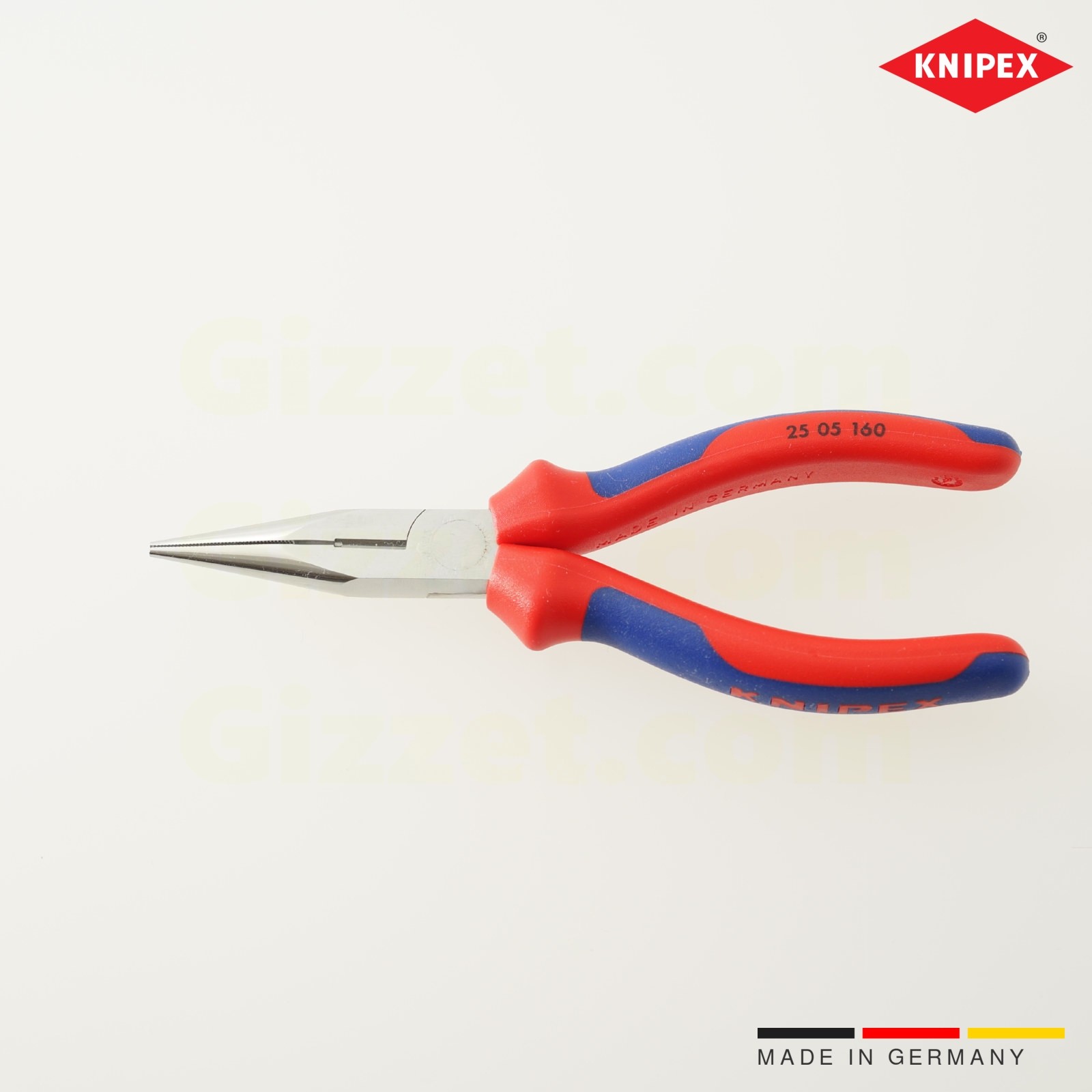 Knipex 25 05 160 Radio pliers, chrome, multi-component grips, 160mm