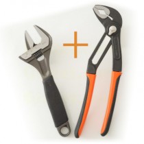 2-pack adjustable wrench and water pump plier (small)