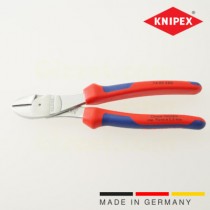 Knipex high-leverage power diagnoal cutters, multi-component grips, chrome