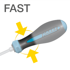 HAZET HEXAnamic screwdriver handle fast spinning