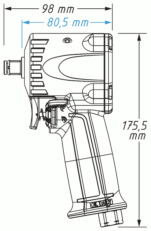 HAZET 9012M-1 dimensions